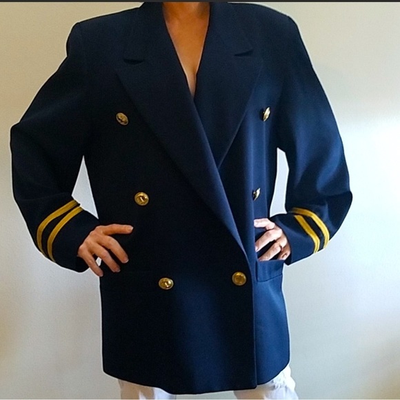 RARE Vintage Christian Dior captains pilot jacket blazer designer couture EUC - Picture 1 of 12